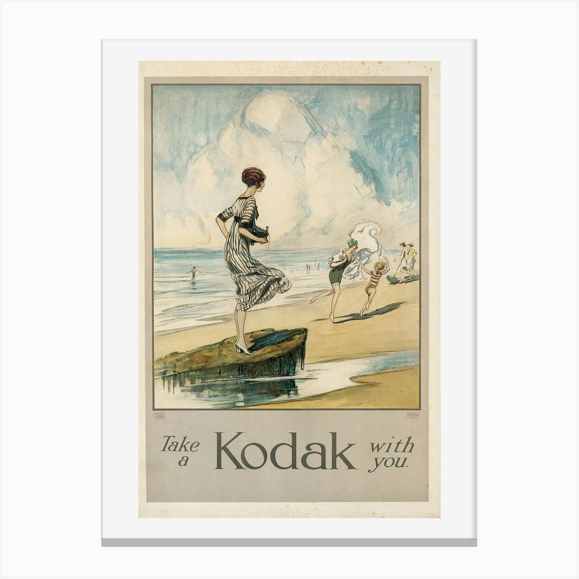 Aquatic Travel Poster 1930s Nautical Print Beach Poster Beach Retro KODAK Ad